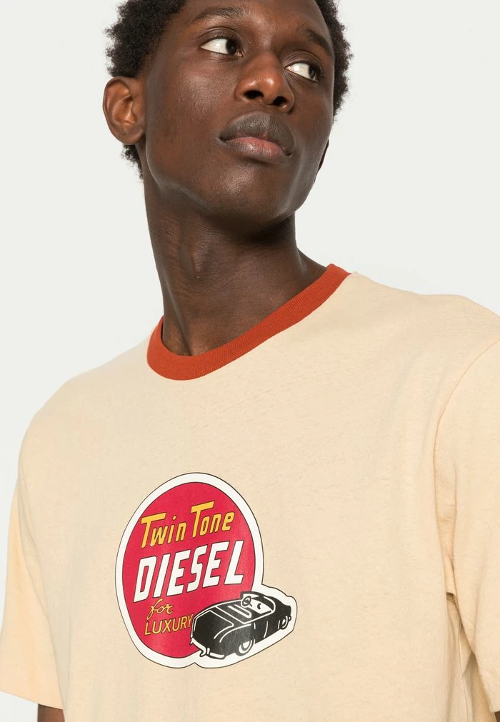 Diesel JUST - Print T-shirt - Light Beige 5 Diesel JUST - Print T-shirt - Light Beige - Image 5