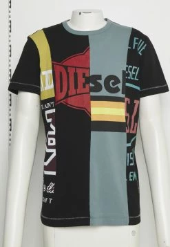 Diesel T-DIEGIE - Print T-shirt - Black -Diesel shop 023f4c8812a7418fb91265b267c13cfd