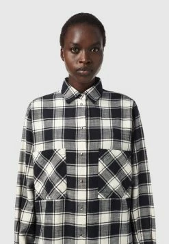 Diesel D SUPER I - Shirt Dress - Black/white -Diesel shop 06070c353d5047cda96aebc84ee3cc35