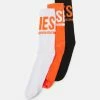 Diesel SKM-RAY 3 PACK UNISEX - Socks - Black/white/orange