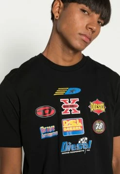 Diesel JUST - Print T-shirt - Black -Diesel shop 0e341fe621ec49bdb47cd629fd739d6a