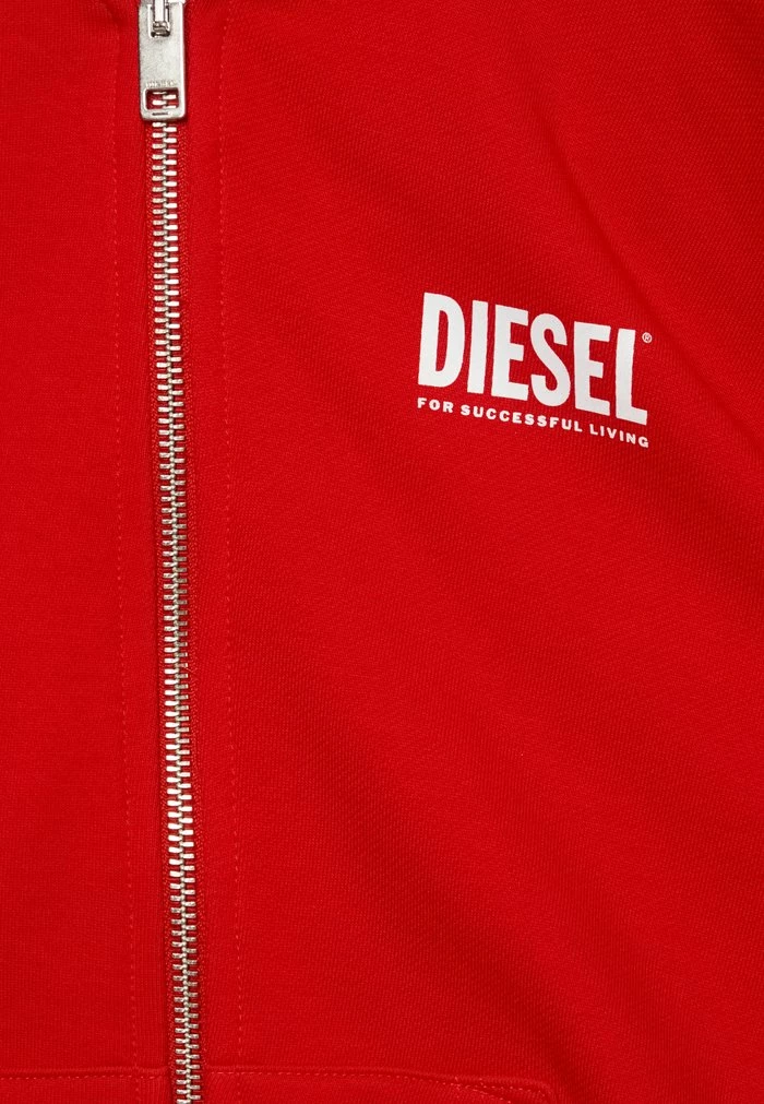 Diesel SGIRKHOODZIP LOGOX UNISEX - Zip-up Sweatshirt - Carnation Red 3 Diesel SGIRKHOODZIP LOGOX UNISEX - Zip-up Sweatshirt - Carnation Red - Image 3