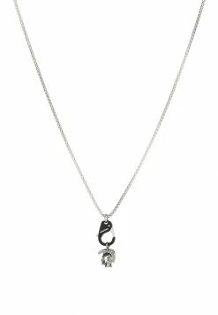Diesel SINGLE PENDANT - Necklace - Black/silver-coloured -Diesel shop 137c342b3c604a54b7c5573430708eb5