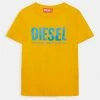 Diesel JUST LOGO UNISEX - Print T-shirt - Yellowish Orange