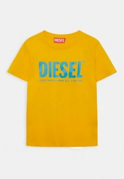 Diesel JUST LOGO UNISEX - Print T-shirt - Yellowish Orange