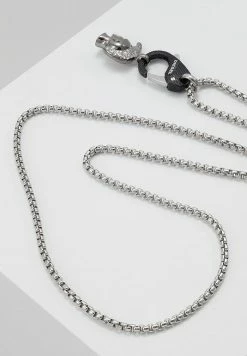 Diesel SINGLE PENDANT - Necklace - Black/silver-coloured -Diesel shop 157e5a0f884148829331ec0f64a32c2f