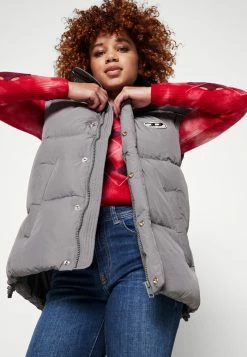 Diesel W-ROLF - Waistcoat - Gray -Diesel shop 1847205b1bfb4ed5b350bdddc910a6f4