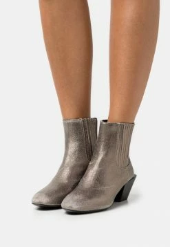 Diesel D-TEXANNE CH - Cowboy/biker Ankle Boot - Grey/silver