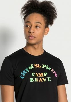 Diesel T-INY-C1 - Print T-shirt - Black -Diesel shop 1c4c8b79cff24fb09358a68ceaf333d9