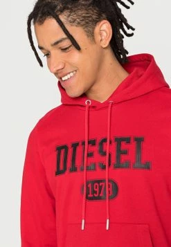 Diesel S-GINN-HOOD-K25 - Hoodie - Red -Diesel shop 1c9272ff220c4f64a5ae99864cadd124