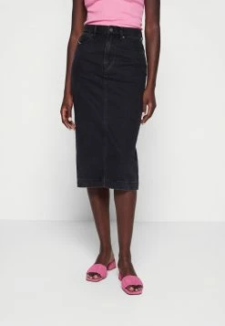Diesel DE-RONNY - Denim Skirt - Black Dark Grey
