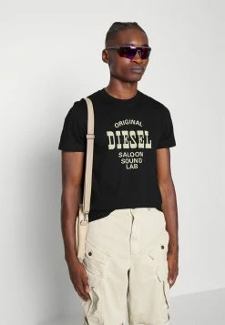 Diesel DIEGOR - Print T-shirt - Black -Diesel shop 1f67514078dc4ee19489b18d74d8f37b