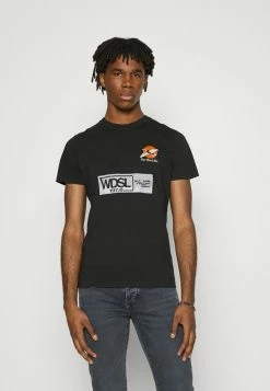 Diesel DIEGOR - Print T-shirt - Black