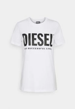 Diesel SILY LOGO - Print T-shirt - White