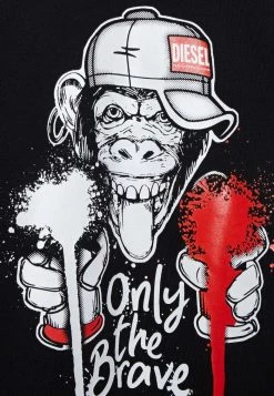 Diesel SWERRY OVER UNISEX - Sweatshirt - Black -Diesel shop 23ccf9975f61427b86968323a91a3b2f