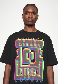 Diesel Print T-shirt - Black -Diesel shop 274a0aa54ad04f91bd748f9cceb52a0e