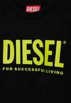 Diesel SCREWDIVISION LOGO UNISEX - Sweatshirt - Black/yellow -Diesel shop 29943de350a0459daafa865a1b4ceaec