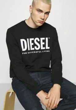 Diesel GIRK ECOLOGO - Sweatshirt - Black -Diesel shop 29dd6125a451415d8628a0ab0ace2912