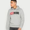 Diesel GINN HOOD - Hoodie - Gray