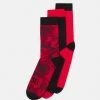 Diesel SKM-RAY-THREEPACK 3 PACK - Socks - Red/black