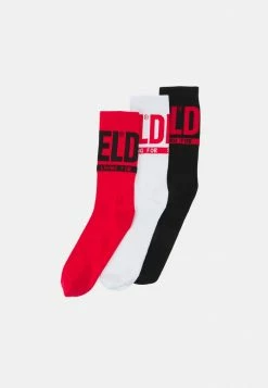 Diesel SKM-RAY 3 PACK UNISEX - Socks - Black/white/red