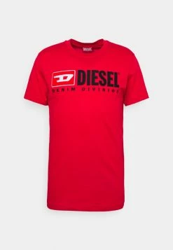 Diesel DIEGOR - Print T-shirt - Red -Diesel shop 3867d1aea8414582938f14c83e8be104