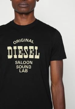 Diesel DIEGOR - Print T-shirt - Black -Diesel shop 3c196103f5354161a8d840ab34bccd3d