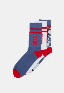 Diesel RAY 3 PACK UNISEX - Socks - Blue/white