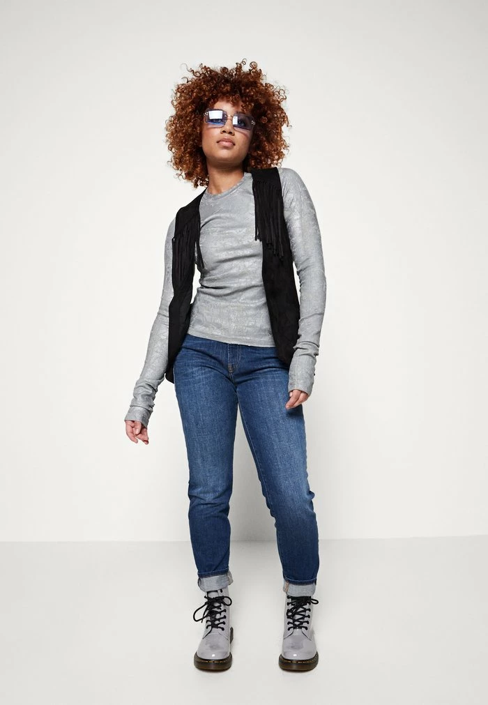 Diesel T-SALLY - Long Sleeved Top - White/gray 2 Diesel T-SALLY - Long Sleeved Top - White/gray - Image 2