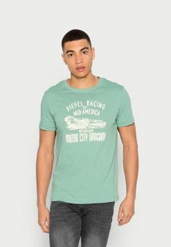 Diesel DIEGOR - Print T-shirt - Green