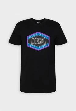 Diesel T-DIEGOR-E14 UNISEX - Print T-shirt - Black -Diesel shop 49fdda22b8c34bd0870c6d6cfc49b519