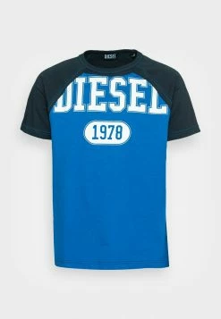 Diesel RAGLEN - Print T-shirt - Blue -Diesel shop 4d653322b6b944ca9637f5251213df52