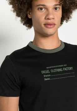 Diesel DIEGOR - Print T-shirt - Black -Diesel shop 51d63326c9e6484199bb953882e3e08d