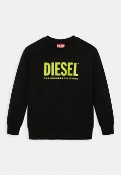 Diesel SCREWDIVISION LOGO UNISEX - Sweatshirt - Black/yellow