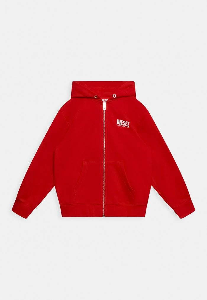 Diesel SGIRKHOODZIP LOGOX UNISEX - Zip-up Sweatshirt - Carnation Red 1 Diesel SGIRKHOODZIP LOGOX UNISEX - Zip-up Sweatshirt - Carnation Red