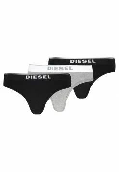 Diesel UFST-STARS-THREEPACK 3 PACK - Thong - Schwarz/grau -Diesel shop 54cbcdc49aab49f1a5d999f91d631a64