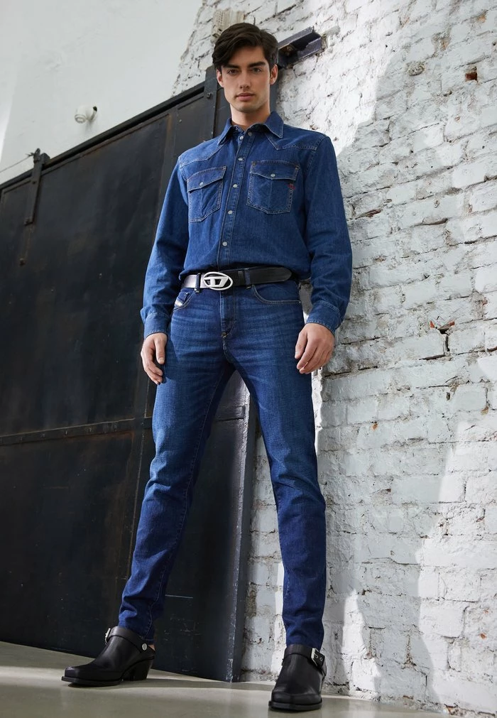 Diesel DSTRUKT - Slim Fit Jeans - Dark Blue 2 Diesel DSTRUKT - Slim Fit Jeans - Dark Blue - Image 2