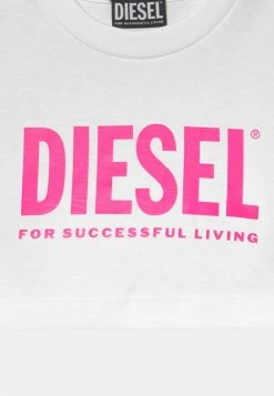 Diesel LOGO CROPPED - Print T-shirt - Bianco -Diesel shop 5628e77c680b4ac8998d9952147dfe0f