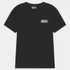 Diesel UTIER UNISEX - Print T-shirt - Black