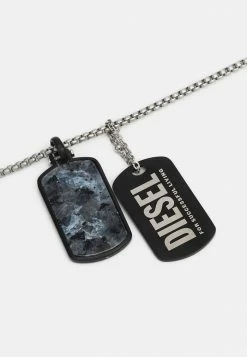 Diesel DOUBLE DOGTAGS - Necklace - Black -Diesel shop 5a4c2bcd11c14af4ad409b24d89ededd