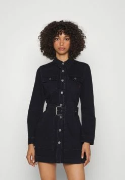 Diesel DE-MINTY - Denim Dress - Black Dark Grey