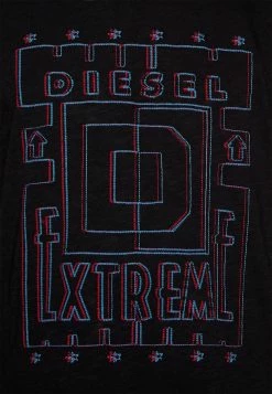Diesel DIEGOR - Print T-shirt - Black -Diesel shop 63b8e191d22a4ad08e4401115dc066ab