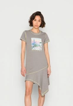 Diesel D-REFLO - Jersey Dress - Gray