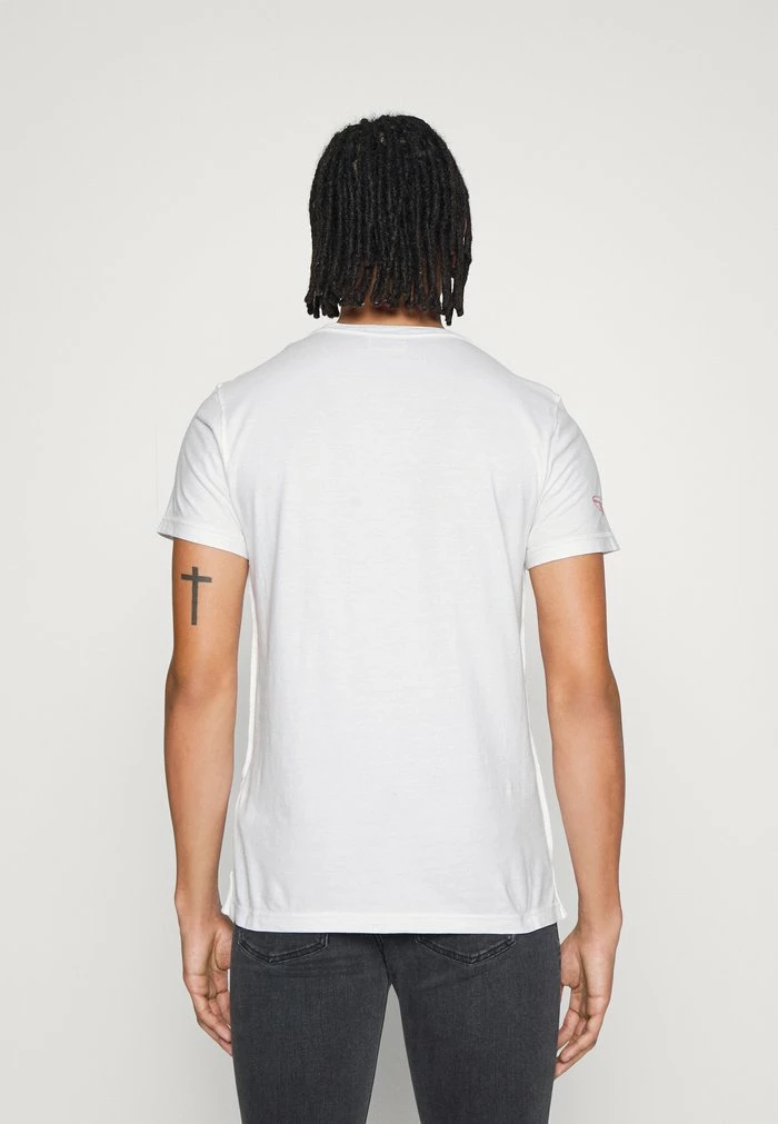 Diesel DIEBIND SLITS - Print T-shirt - White 3 Diesel DIEBIND SLITS - Print T-shirt - White - Image 3