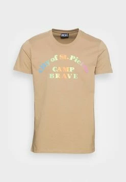 Diesel T-INY-C1 - Print T-shirt - Beige -Diesel shop 670b33da31c24ce8ba249a48158dd3c5