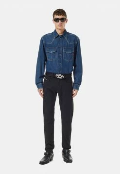 Diesel DSTRUKT - Slim Fit Jeans - Black Dark Grey -Diesel shop 6c1588006ab843e9b3abfdfe808f8124