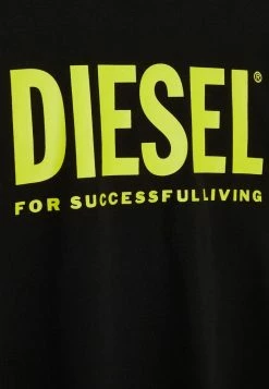 Diesel JUST LOGO UNISEX - Print T-shirt - Black Bright Yellow -Diesel shop 6dea38ee045f4e5b9f20c614946bd2a1