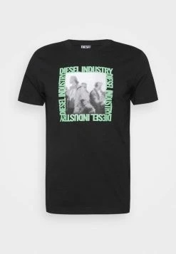 Diesel T-DIEGOR-HS2 UNISEX - Print T-shirt - Black