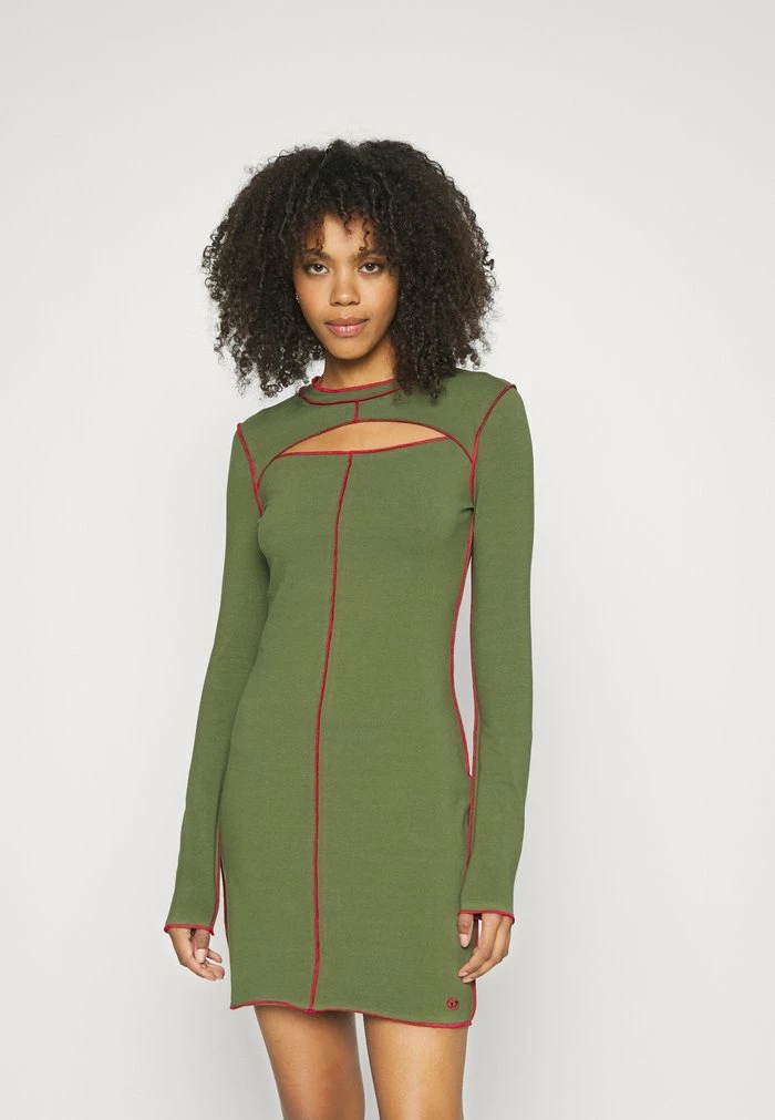 Diesel TINEST - Jersey Dress - Green 1 Diesel TINEST - Jersey Dress - Green