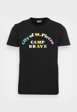 Diesel T-INY-C1 - Print T-shirt - Black -Diesel shop 77f5a6020c99453ca3189d2e3f6ee338